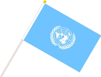 United Nations flag waving