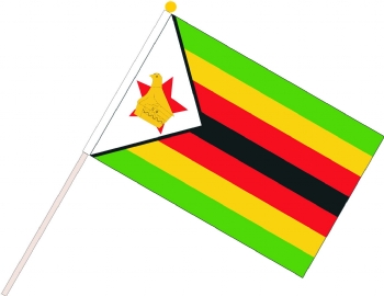 Zimbabwe waving flags