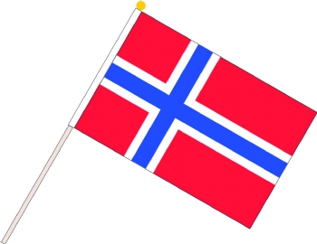 Norwegian flag waving